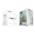 ⁦كيس GIGABYTE C301 GLASS V2 Tempered Glass أسود وأبيض⁩ - الصورة ⁦10⁩