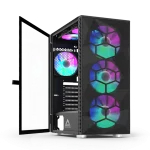 ⁦كيس Montech X3 MESH 6 RGB Fans Tempered Glass أسود⁩ - الصورة ⁦2⁩