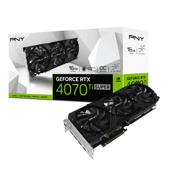 PNY GeForce RTX 4070 Ti SUPER 16GB VERTO OC Triple Fan DLSS 3