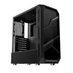 ⁦كيس Xigmatek LAMIYA TEMPERED GLASS 3+1FAN RGB أسود⁩ - الصورة ⁦2⁩