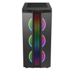 ⁦كيس Xigmatek Triple X Tempered Glass RGB LED أسود⁩ - الصورة ⁦3⁩
