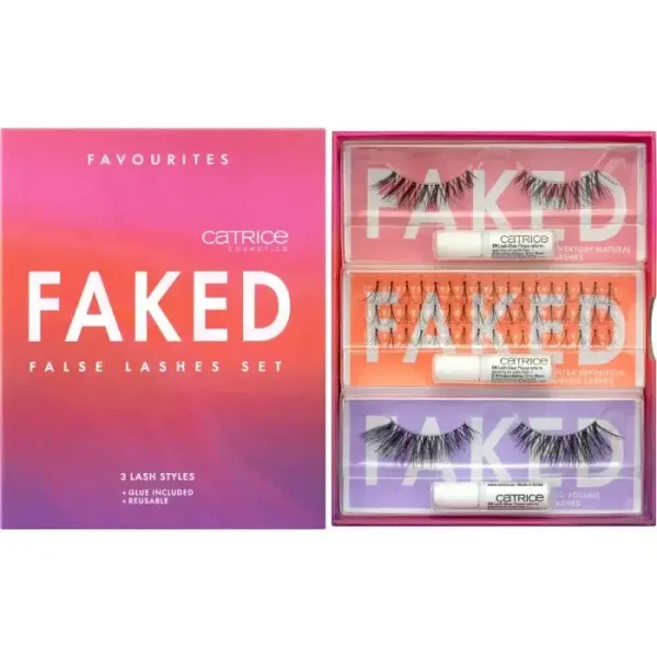 كاترس سيت رموش 3 قطع FAKED