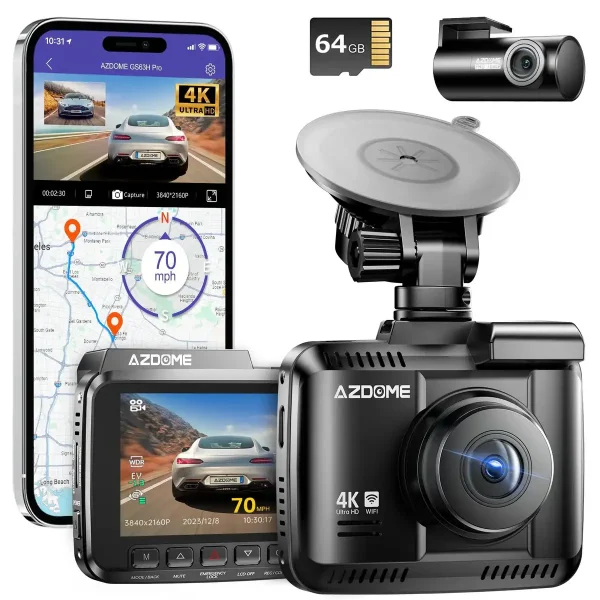 AZDOME GS63H Pro 2CH Dash Cam 4K
