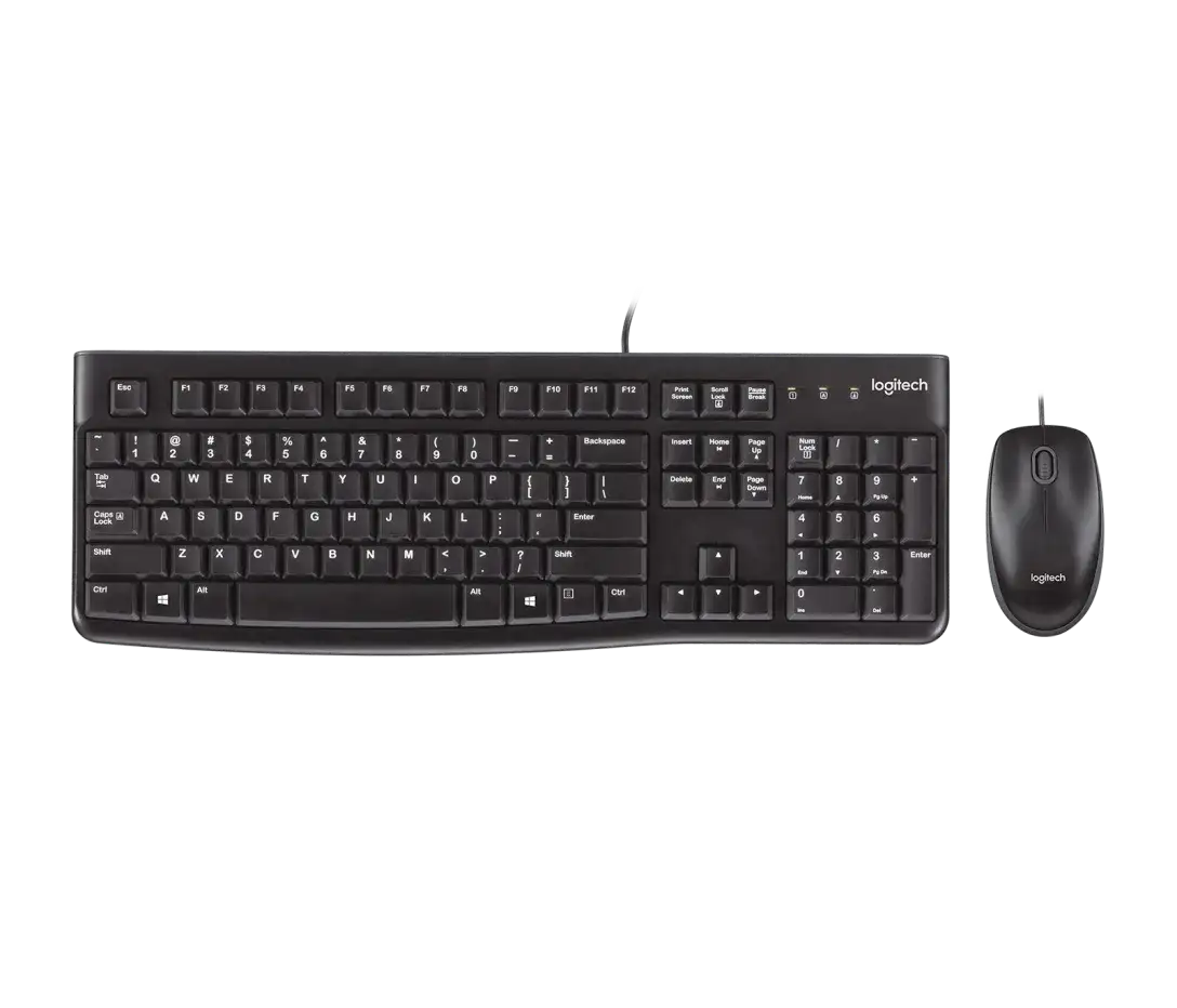 Logitech MK120 Corded Keyboard and Mouse Combo (2) Logitech MK120 Corded Keyboard and Mouse Combo