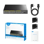 ⁦سويتش ايثرنت Cudy 24-FE PoE Switch 2 Uplink GbE 1 Uplink SFP⁩ - الصورة ⁦3⁩