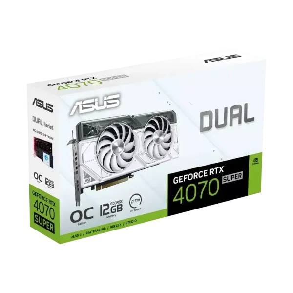 ASUS Dual GeForce RTX 4070 SUPER White OC Edition 12GB GDDR6X