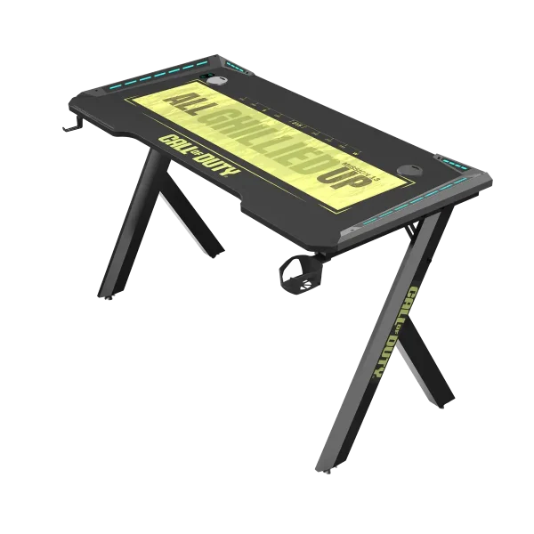 Call Of Duty Hawksbill RGB Gaming Desk With Mouse Pad