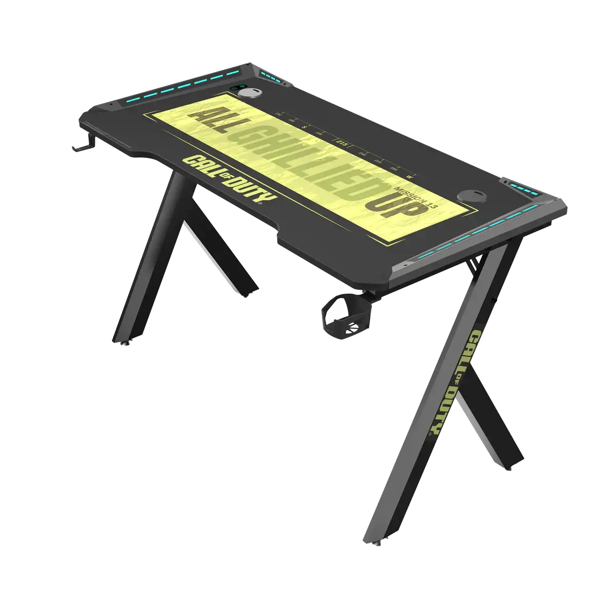Call Of Duty Hawksbill RGB Gaming Desk With Mouse Pad (1) Call Of Duty Hawksbill RGB Gaming Desk With Mouse Pad