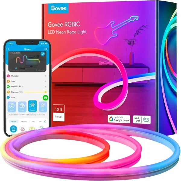 GOVEE RGBIC LED NEON ROPE LIGHT 3M H61A0