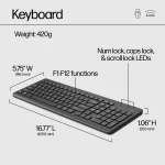 ⁦ماوس وكيبورد HP 300 Wireless Mouse and Keyboard Combination⁩ - الصورة ⁦2⁩
