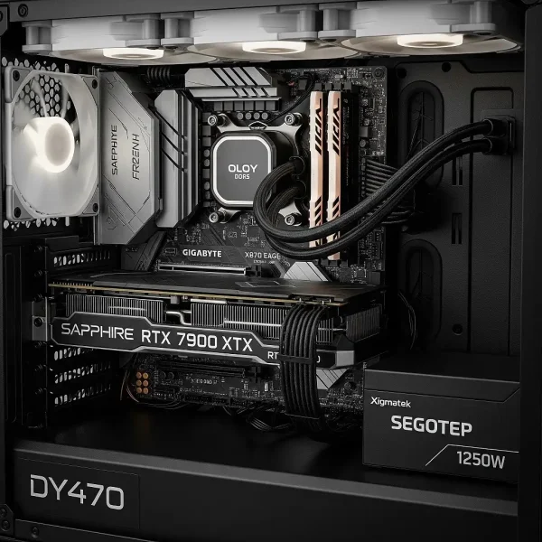 تجميعة PC مناسبة كرت 7900 XTX Nitro معالج 9800X3D لوحة X870