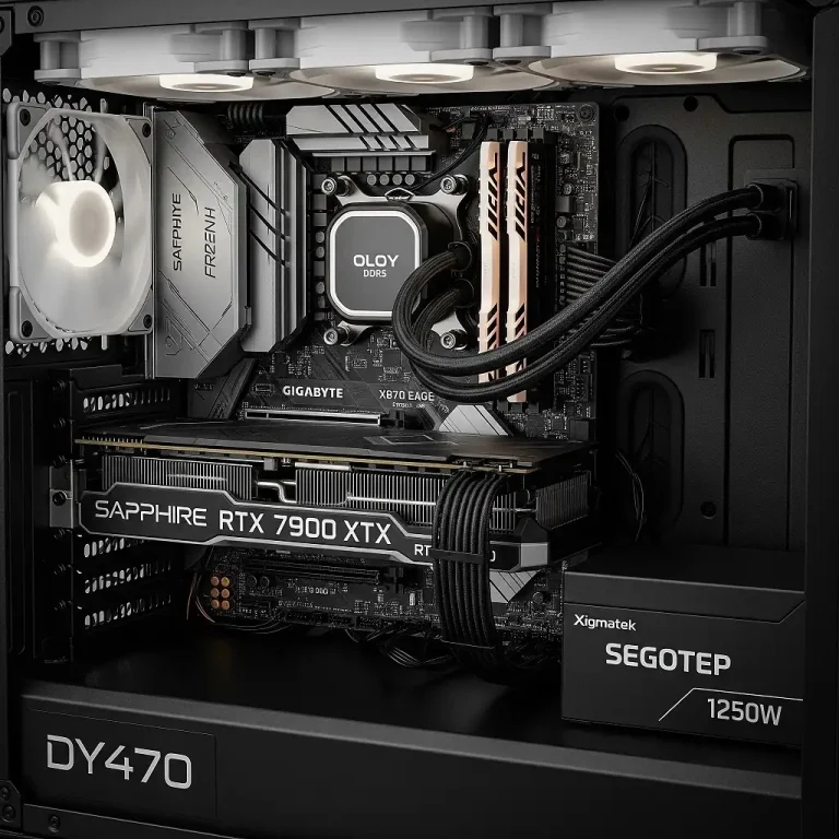 تجميعة PC مناسبة كرت 7900 XTX Nitro معالج 9800X3D لوحة X870