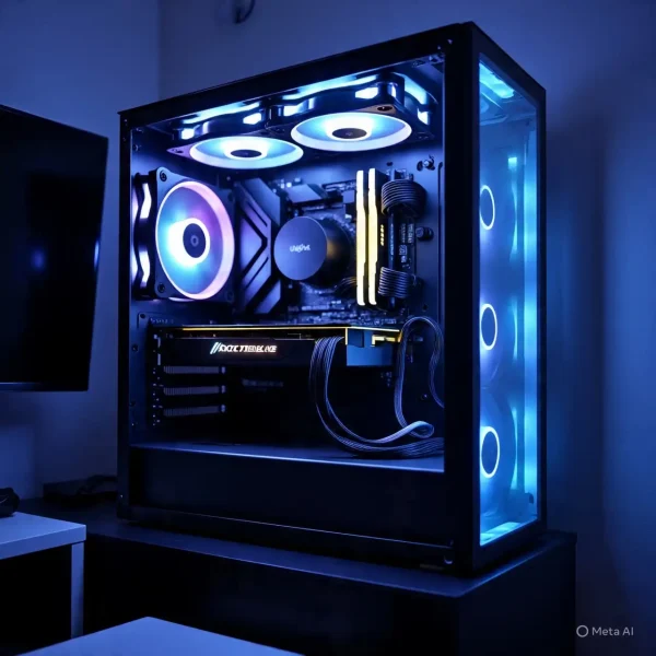تجميعة كومبيوتر PC متطورة كرت 5060TI 16GB ولوحة B550 وتخزين 1TB