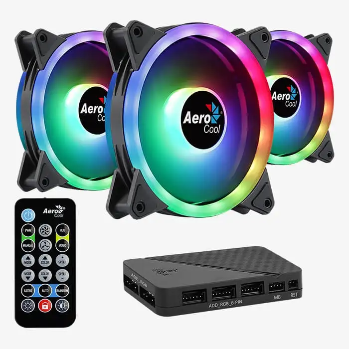 Aerocool Duo 12 Pro 3 12CM ARGB FANS REMOTE CONTROL Aerocool Duo 12 Pro 3 12CM ARGB FANS REMOTE CONTROL