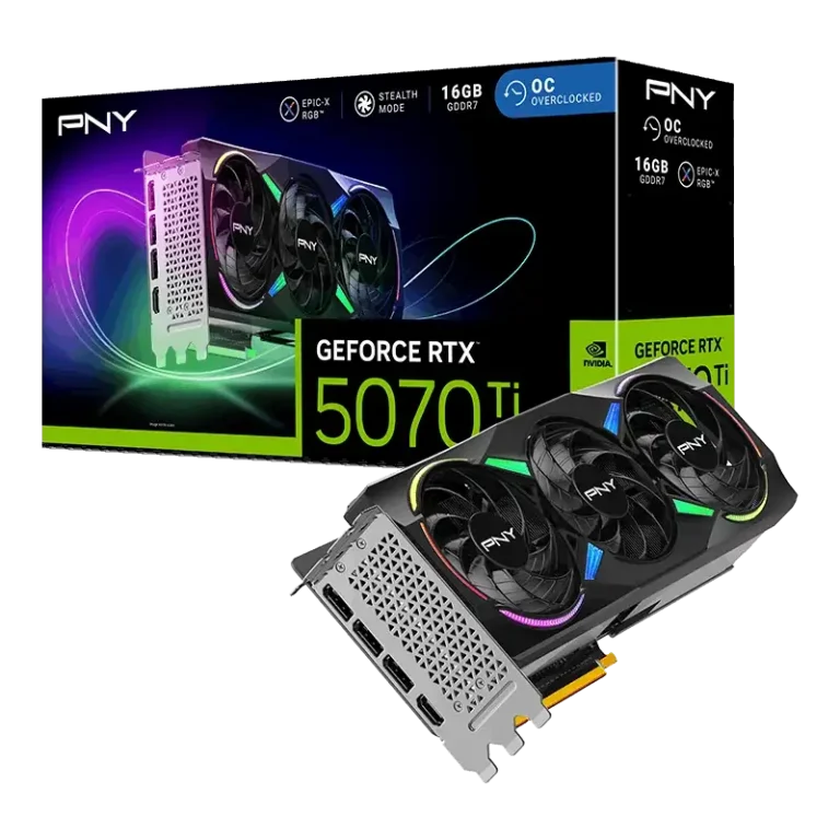 PNY GeForce RTX 5070 Ti 16GB ARGB OC Triple Fan GPU