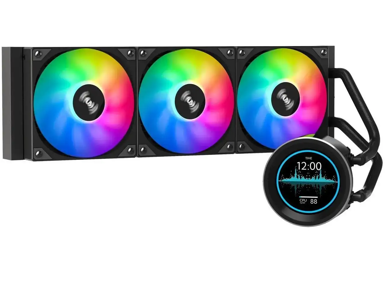 SAMA SM360 PRO AIO 360mm Liquid Cooler LCD (2) SAMA SM360 PRO AIO 360mm Liquid Cooler LCD