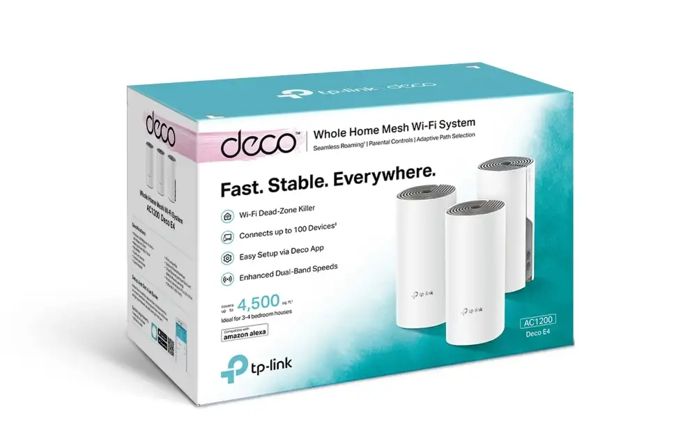 Deco E4 V1 AC1200 Whole Home Mesh Wi-Fi System Deco E4 V1 AC1200 Whole Home Mesh Wi-Fi System