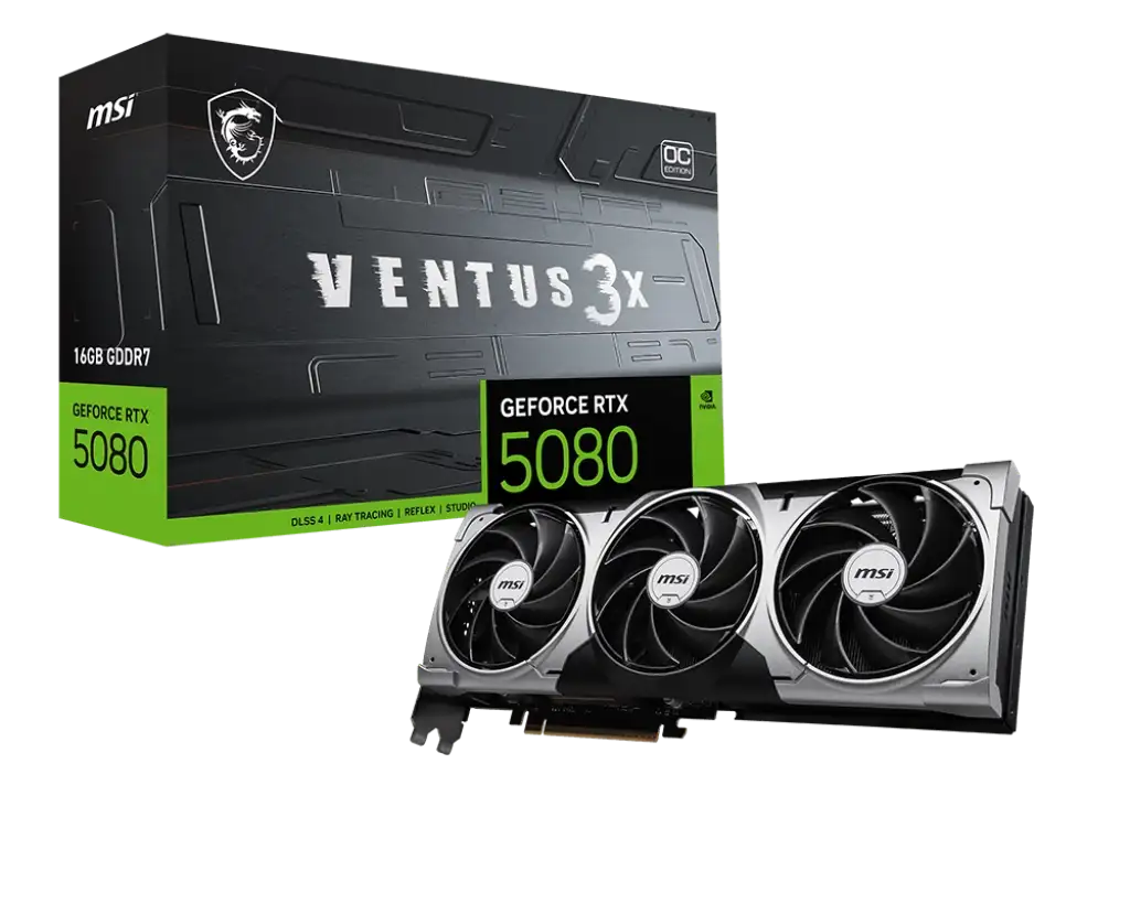 MSI GeForce RTX 5080 16G VENTUS 3X OC MSI GeForce RTX 5080 16G VENTUS 3X OC