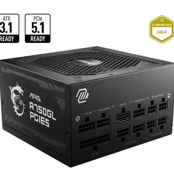 MSI MAG A750GL PCIE5 80 PLUS Gold Full Modular 750W