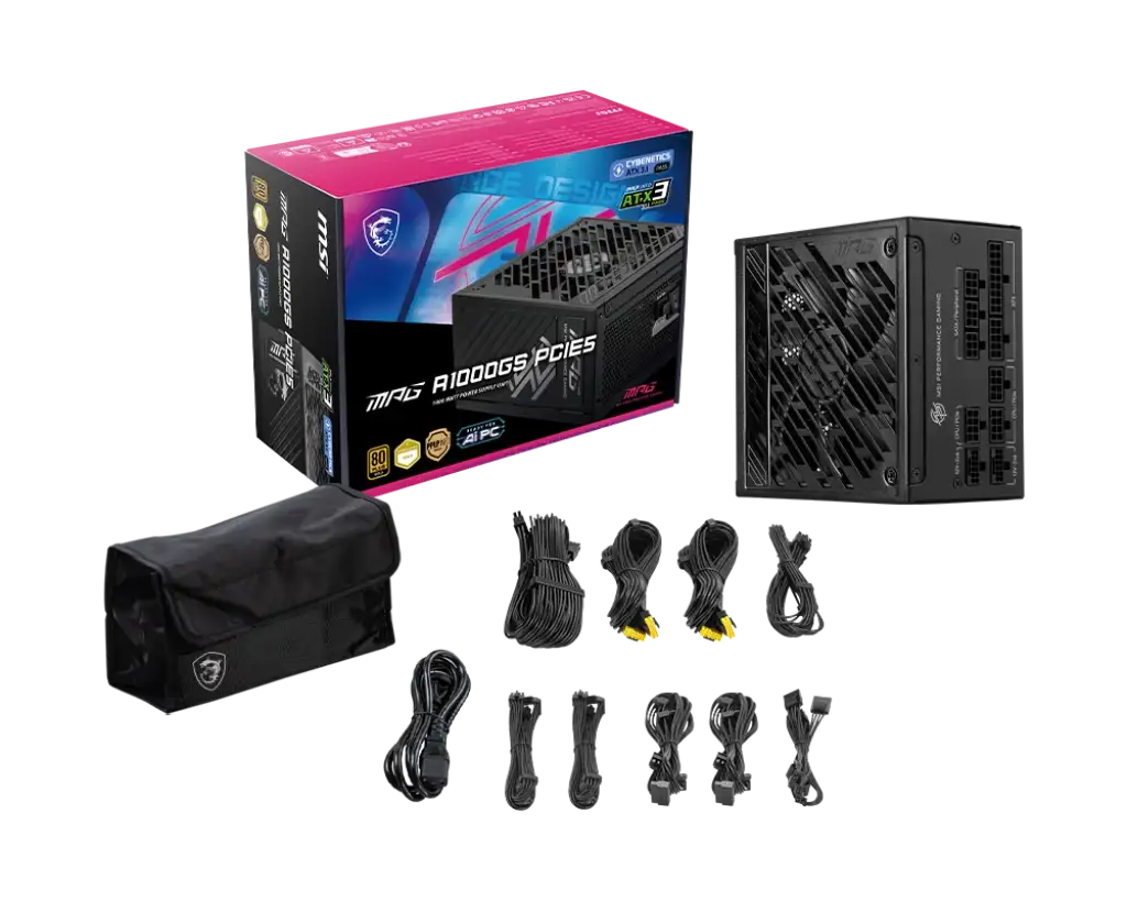 MSI MPG A1000GS PCIE5 80 PLUS Gold Full Modular 1000W MSI MPG A1000GS PCIE5 80 PLUS Gold Full Modular 1000W