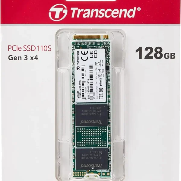 TRANSCEND 110S PCIe M.2 SSD Gen3x4 128GB NVME 1500MB/s