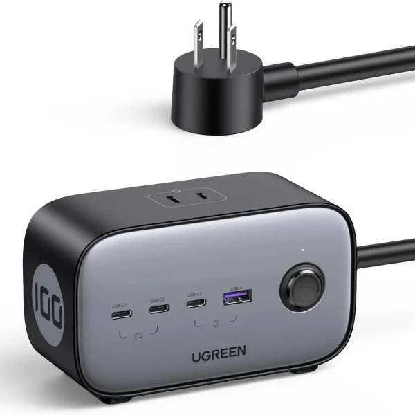 UGREEN 100W USB-C Charging Station with AC Outlet Nexode 7-in-1 GaN