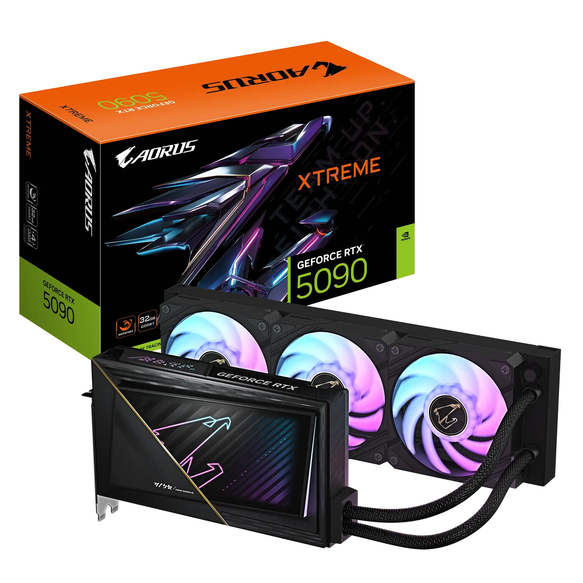 AORUS GeForce RTX™ 5090 XTREME WATERFORCE 32G-01 GIGABYTE AORUS GeForce RTX 5090 XTREME WATERFORCE 32G