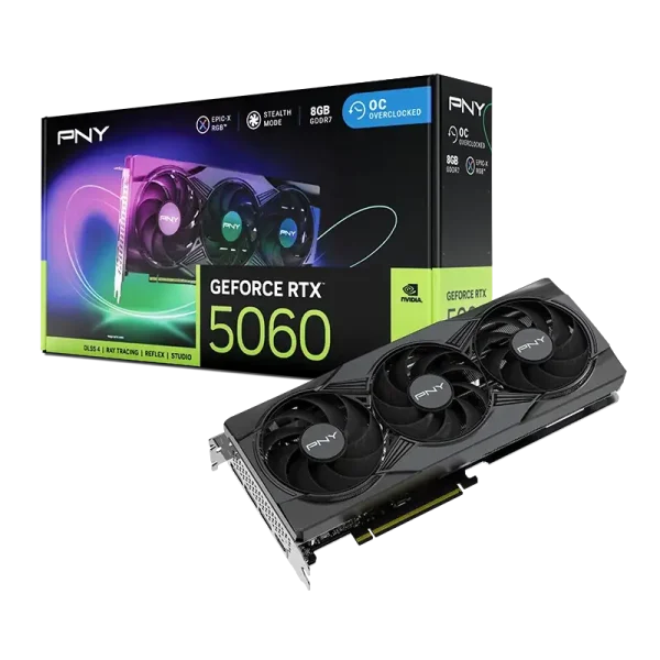 PNY GeForce RTX 5060 8GB Overclocked Triple Fan GPU