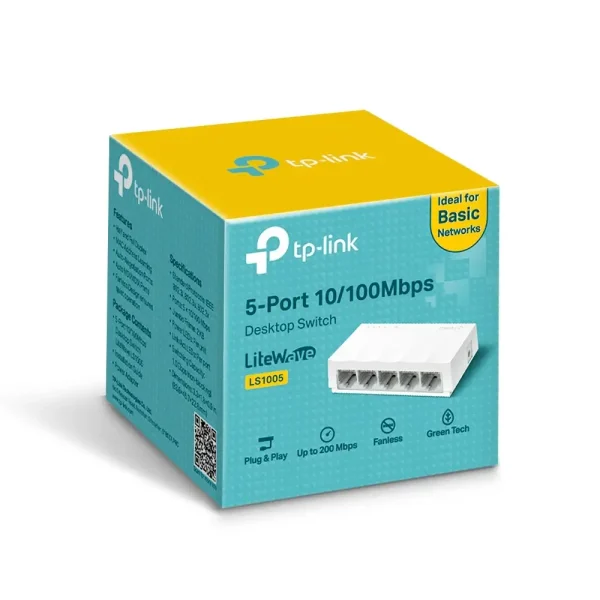 TP-Link LS1005 5-Port 10100Mbps Desktop Network Switch