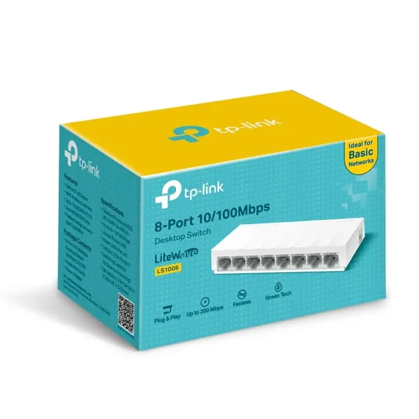 TP-Link LS1008 8-Port 10100Mbps Desktop Network Switch