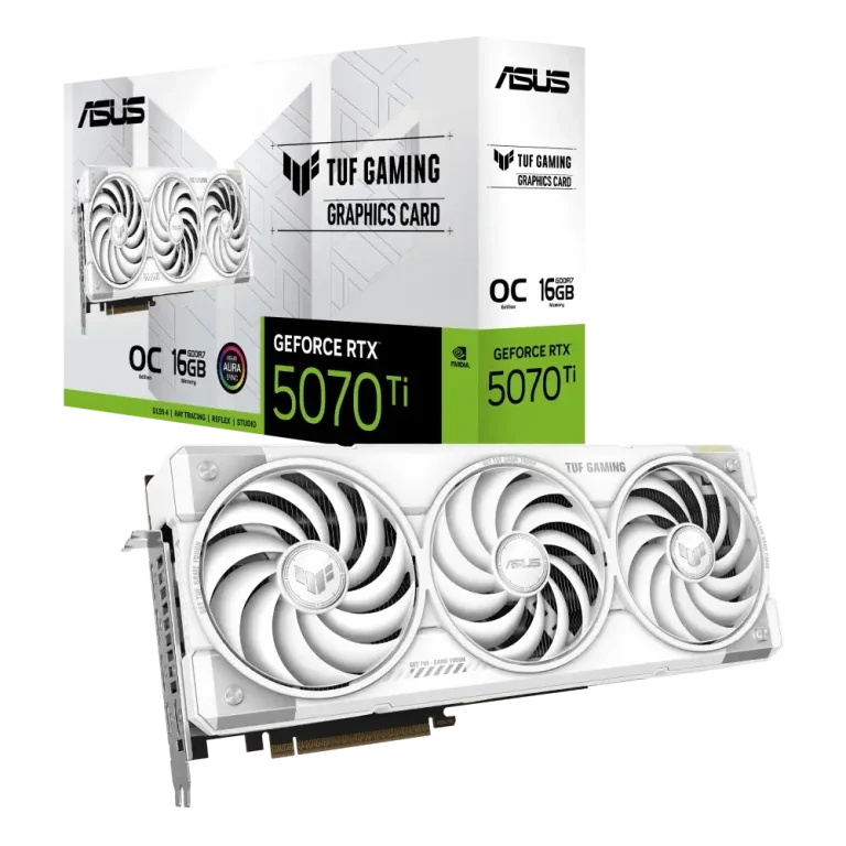 ASUS TUF Gaming GeForce RTX 5070 Ti 16GB GDDR7 White OC Edition