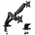 GamerTek Pivot Core Dual Monitor Arm Adjustable Gas Spring Mount for 17-32 Screens