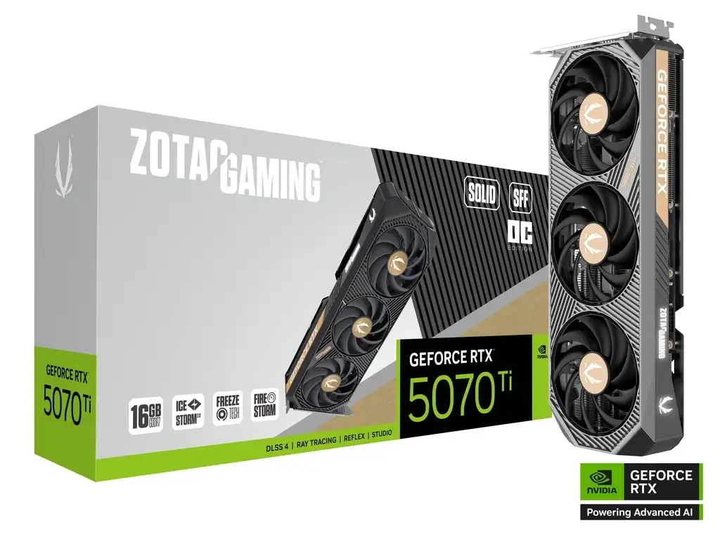 ZOTAC GAMING GeForce RTX 5070 Ti SOLID SFF OC 16GB ZOTAC GAMING GeForce RTX 5070 Ti SOLID SFF OC 16GB