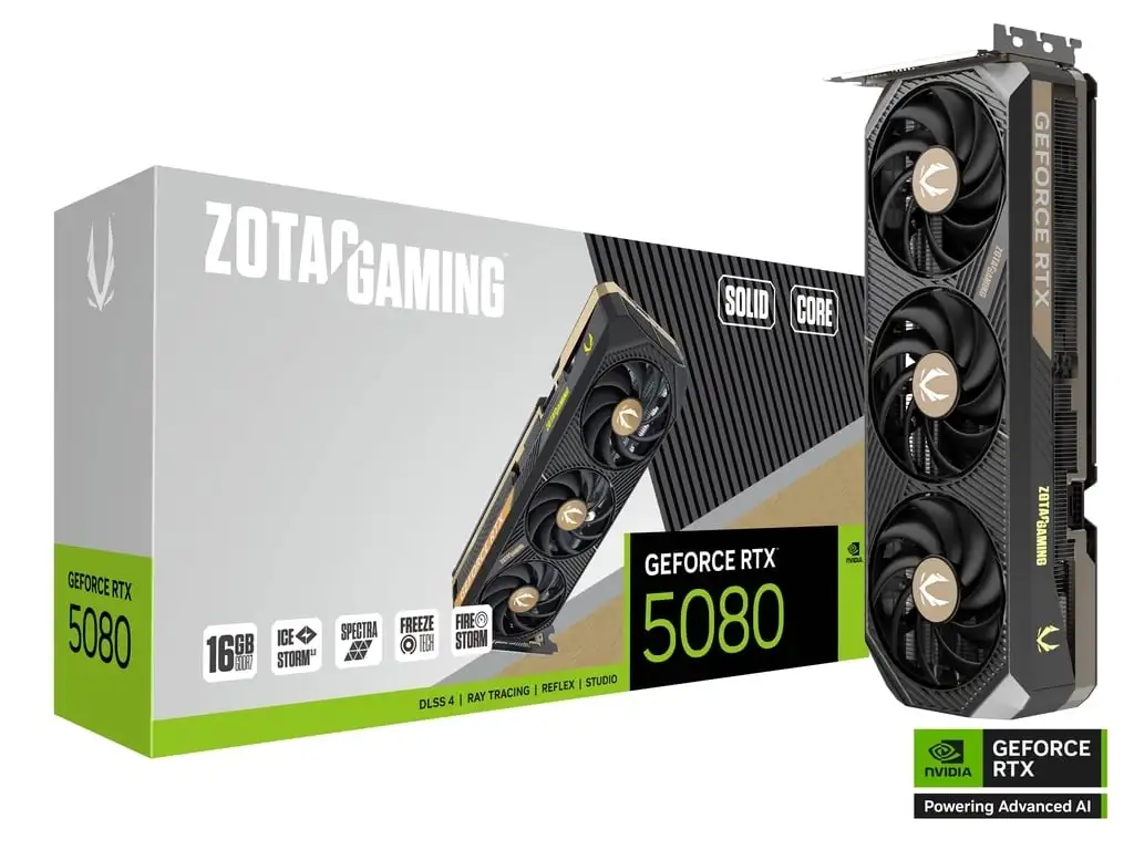 ZOTAC GAMING GeForce RTX 5080 SOLID CORE 16GB ZOTAC GAMING GeForce RTX 5080 SOLID CORE 16GB