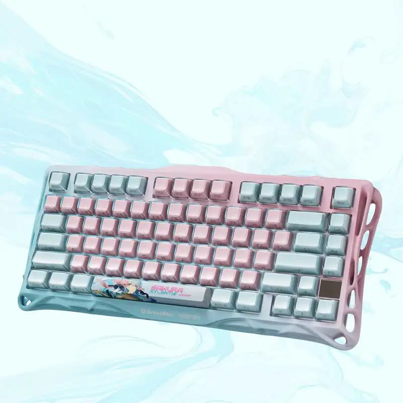 Yeston x Gravastar Mercury K1 Lite Sakura Atlantis Mechanical Keyboard Yeston x Gravastar Mercury K1 Lite Sakura Atlantis Mechanical Keyboard