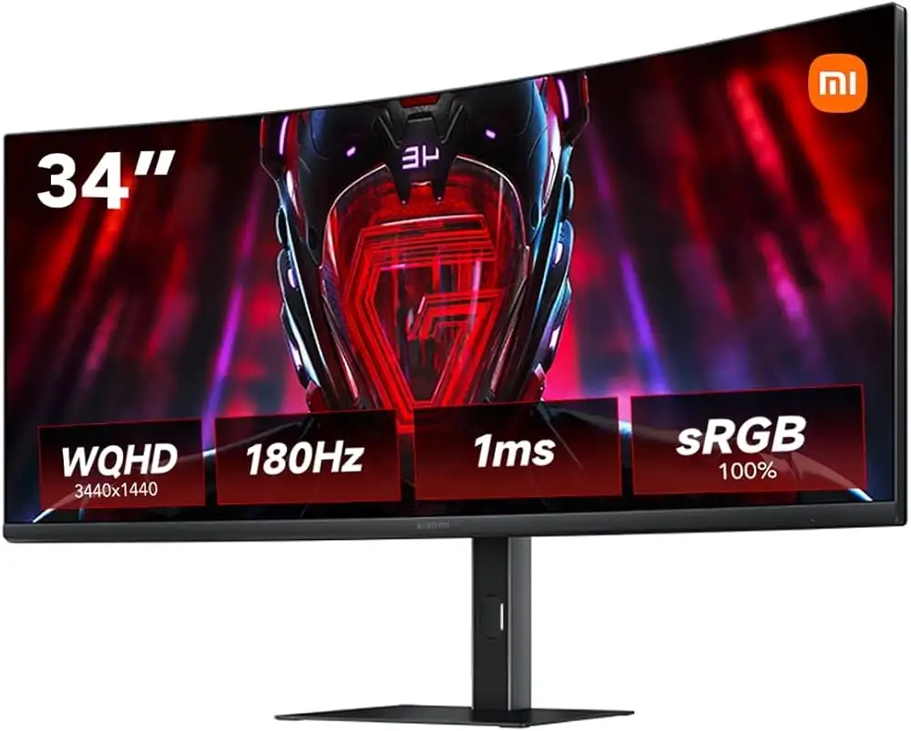 Xiaomi Curved Gaming Monitor G34WQi 180Hz 1ms Xiaomi Curved Gaming Monitor G34WQi 180Hz 1ms