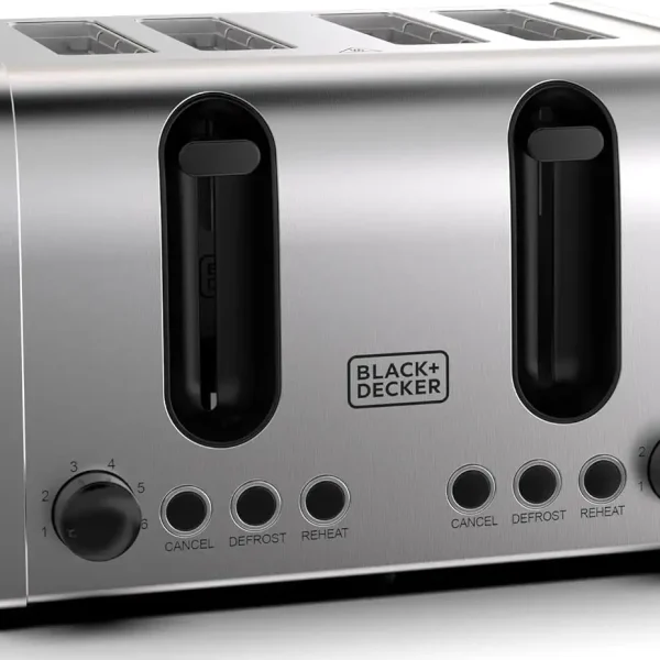 BLACK & DECKER 4-Slice Toaster 2100W Double-Sided Heating