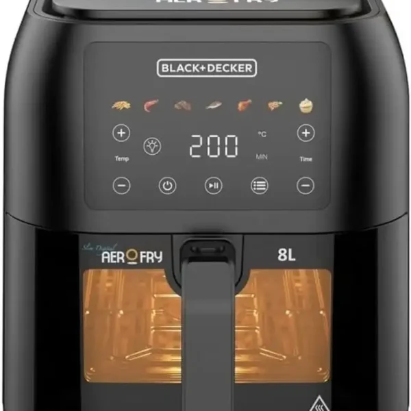 BLACK & DECKER 8L Air Fryer 1700W Touch Control SAF80W-B5