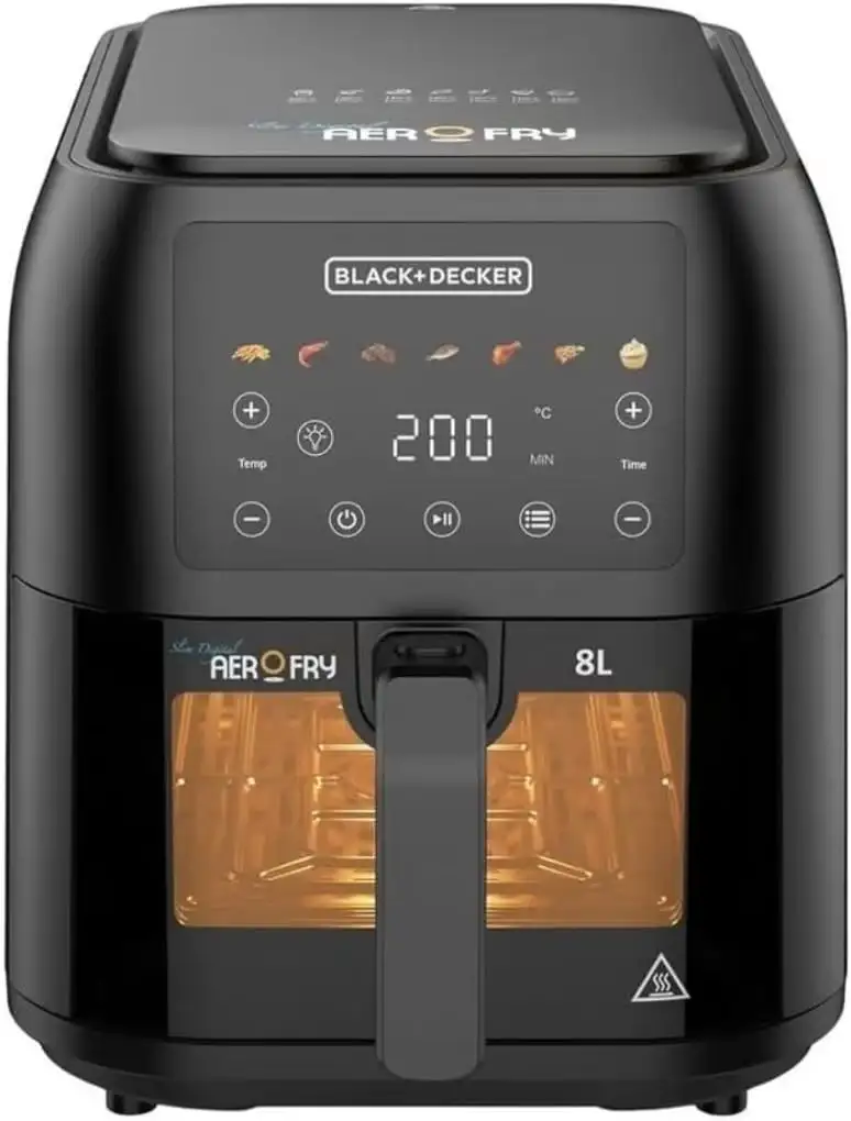 BLACK & DECKER 8L Air Fryer 1700W Touch Control SAF80W-B5 BLACK & DECKER 8L Air Fryer 1700W Touch Control SAF80W-B5