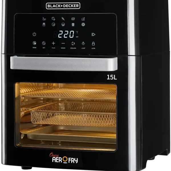 BLACK & DECKER Digital Air Fryer Oven 1700W 15L