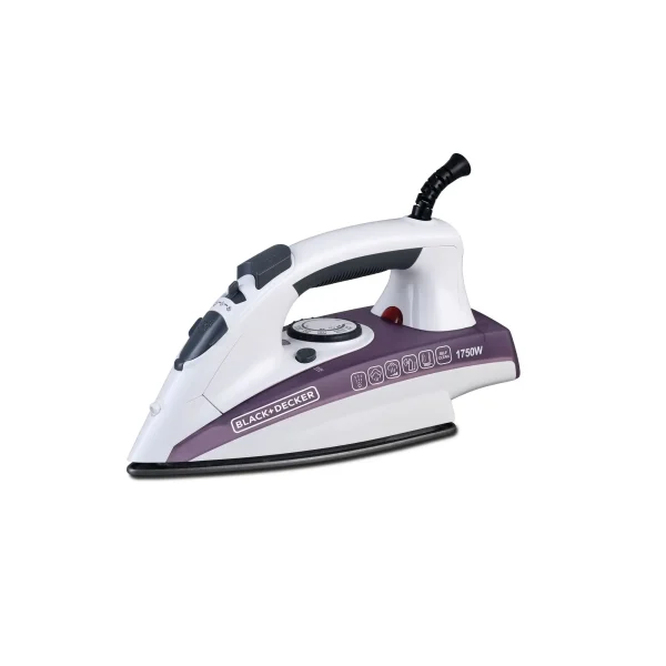 Black & Decker 1750W Steam Iron Non-stick Soleplate