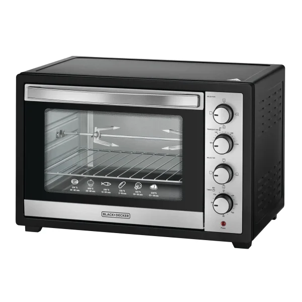 Black & Decker 50L Toaster Oven with Rotisserie & Double Glass Door