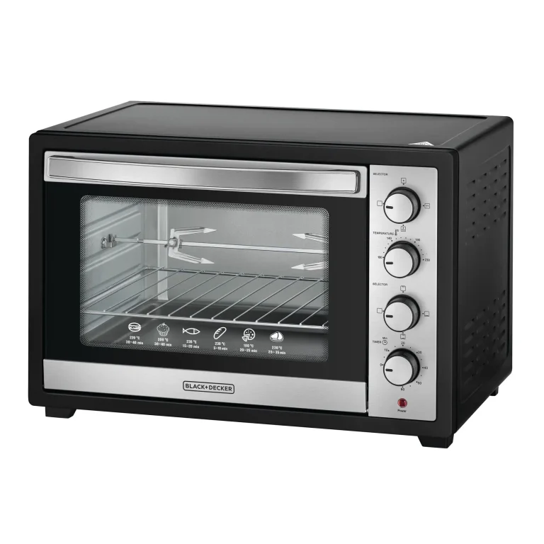 Black & Decker 50L Toaster Oven with Rotisserie & Double Glass Door