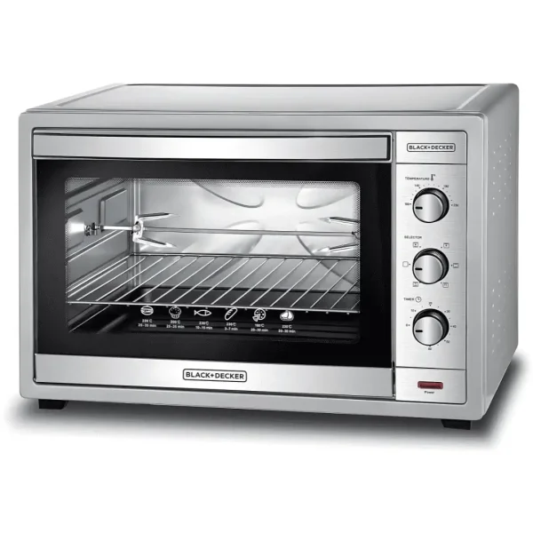 Black & Decker 62L Toaster Oven with Rotisserie & Double Glass Door
