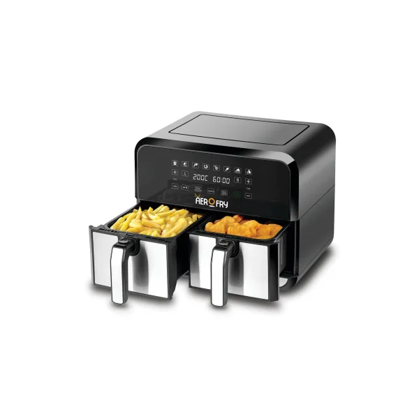 Black & Decker Dual Aerofry 4L + 4L 1700W Digital Touch