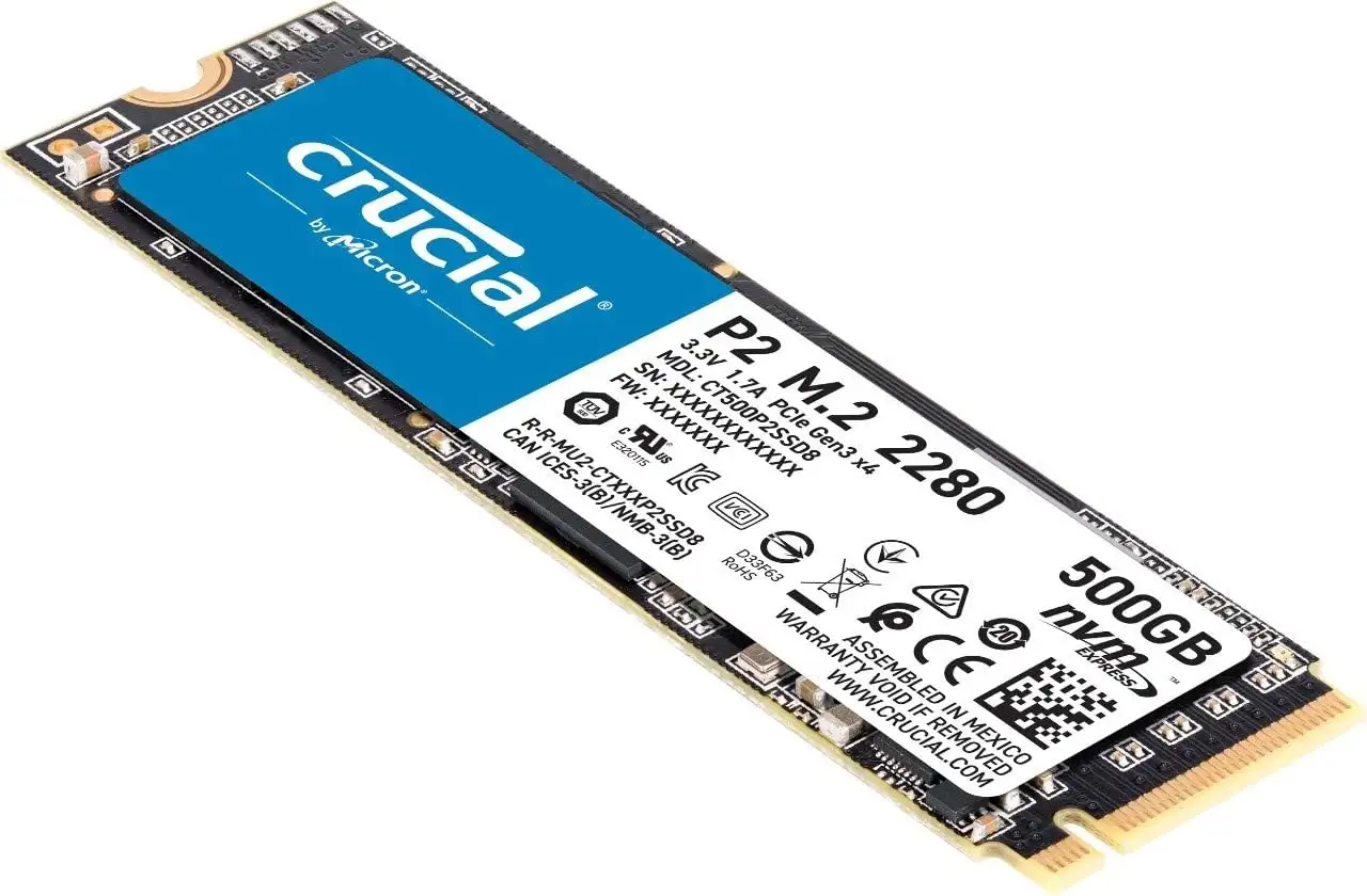 Crucial 500GB NVMe SSD M.2 PCIE P2 GEN.3 2400MB Crucial 500GB NVMe SSD M.2 PCIE P2 GEN.3 2400MB/s