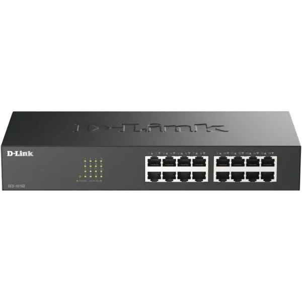 D-Link 16-Port Fast Ethernet Unmanaged Desktop Switch DES-1016D