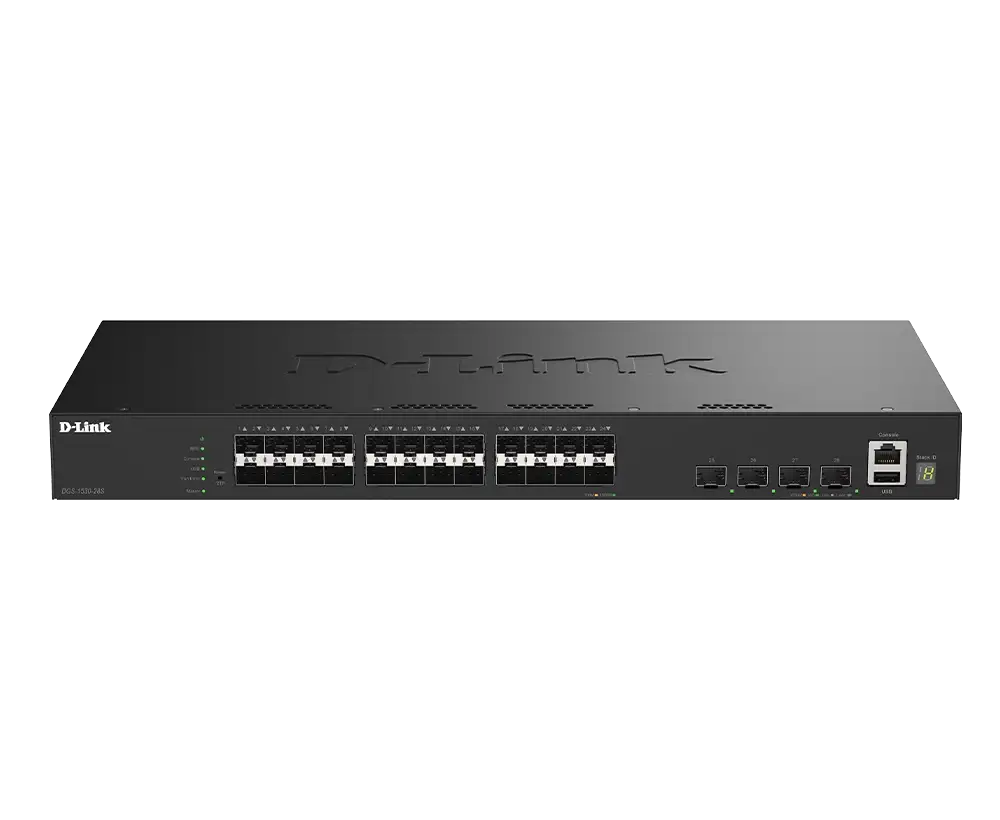 D-Link 24-Port Gigabit Stackable Smart Managed Fiber Switch DGS-1530-28S D-Link 24-Port Gigabit Stackable Smart Managed Fiber Switch DGS-1530-28S