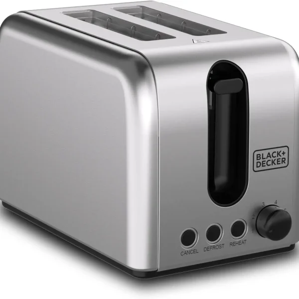 BLACK & DECKER Toaster 2-Slice 1050W Stainless Steel