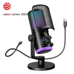 FIFINE AmpliGame AM6 USB Condenser Microphone with RGB
